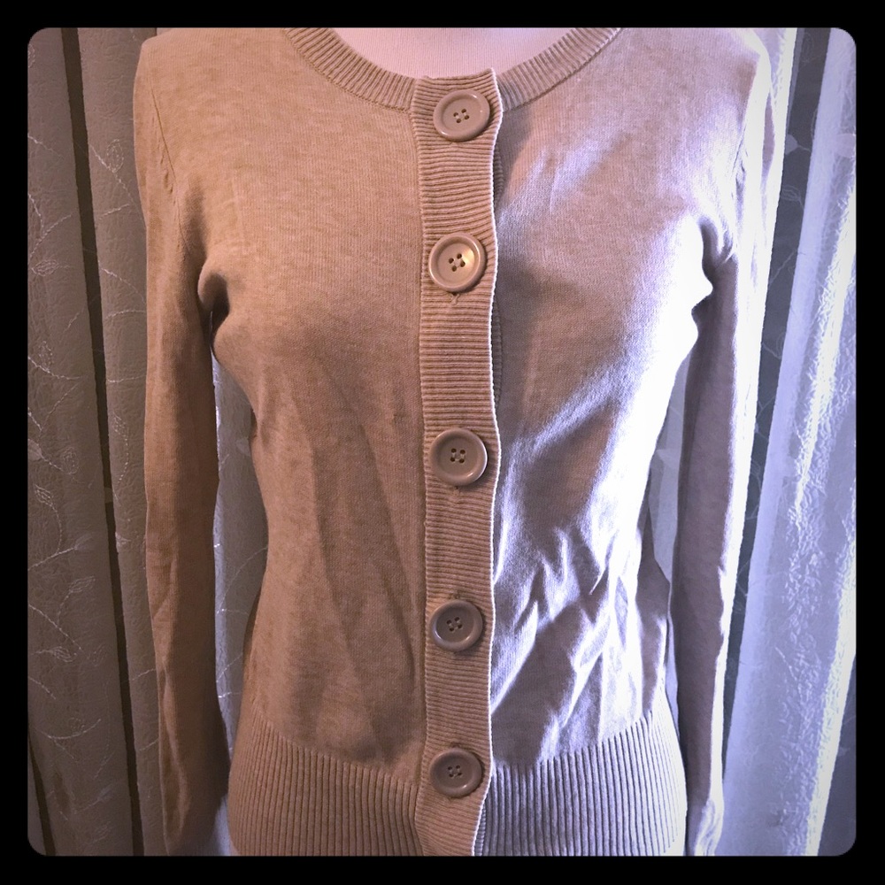 H&M Beige Cardigan w/large Buttons