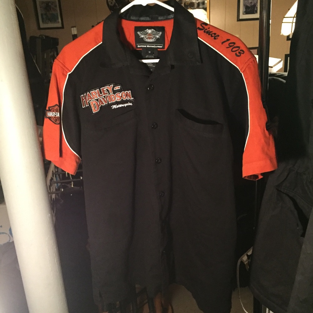 Harley Davidson Button Up