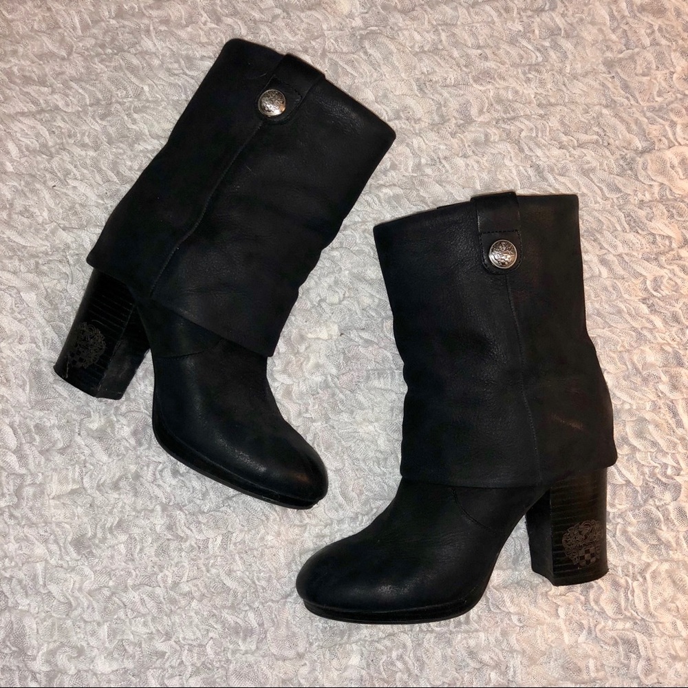Vince Camuto Leather Black Boots!