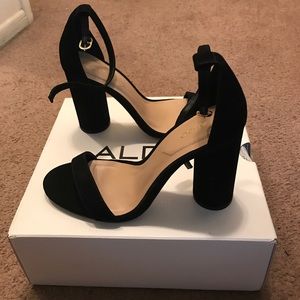 Aldo suede black heels
