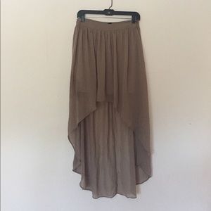 Tan High low dress