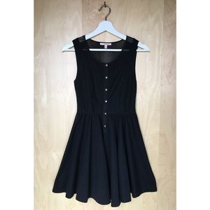 Black mesh skater dress