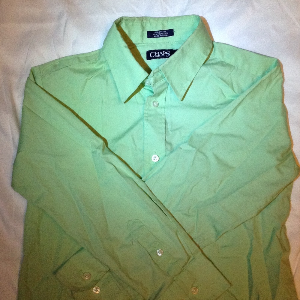 CHAPS Mint Green button-up