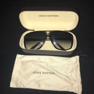 Men’s Black and Gold Louis Vuitton Sunglasses