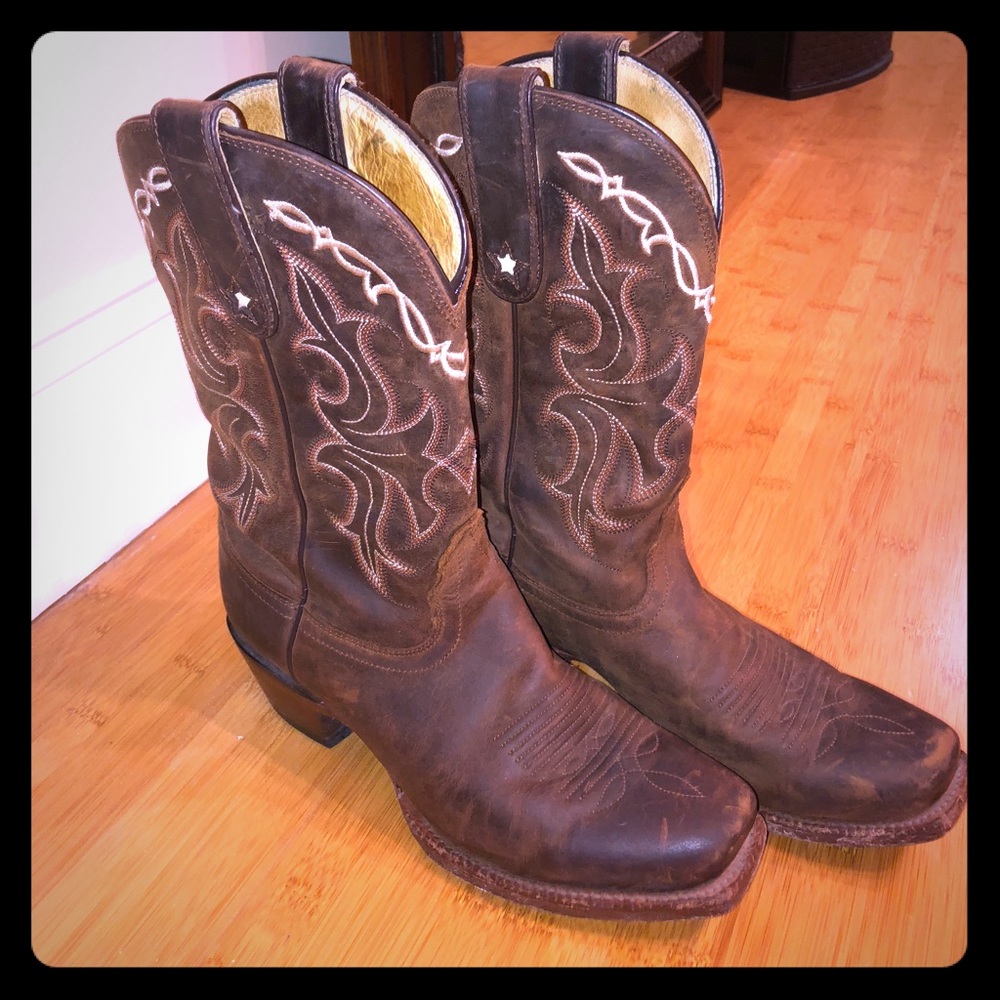 Tony Lama Brown Cowboy Boots size 7