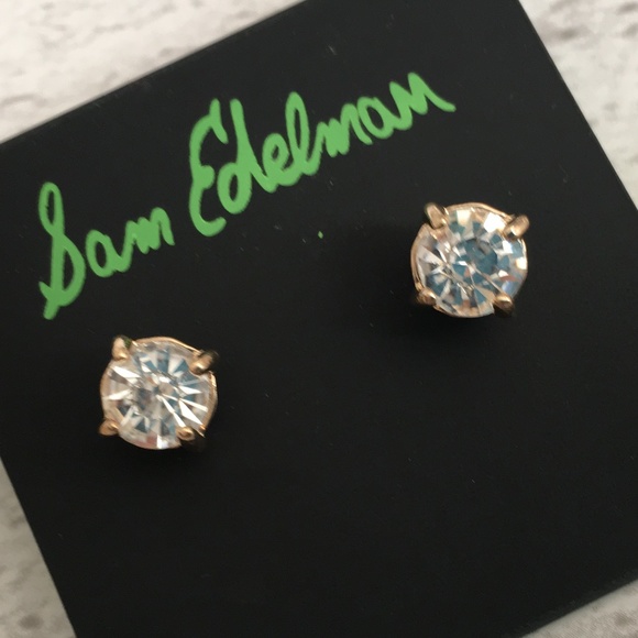 Sam Edelman Classic Diamond Stud Earrings - Picture 1 of 5