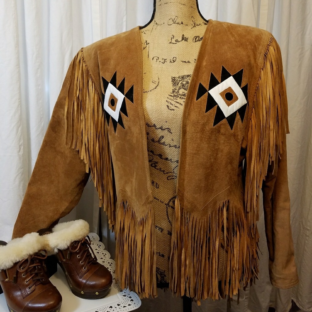 Suede fringe jacket