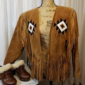 Suede fringe jacket