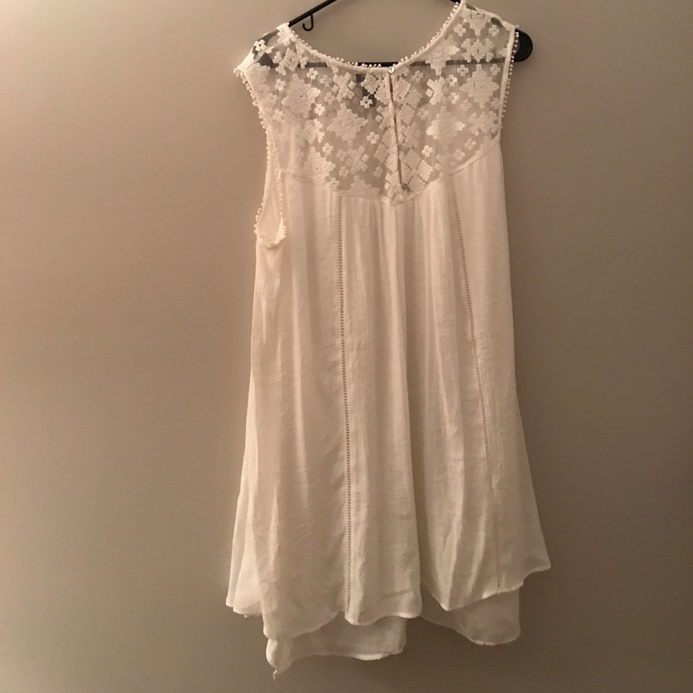 White Lace Dress with Lining