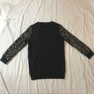 Rachel Zoe Gray Presley Sequin Sleeve Sweater