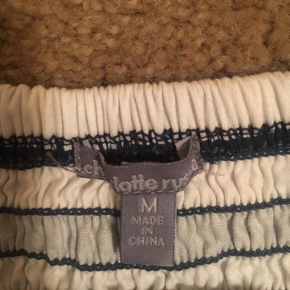 Strapless Navy and White striped Top - Picture 3 of 3