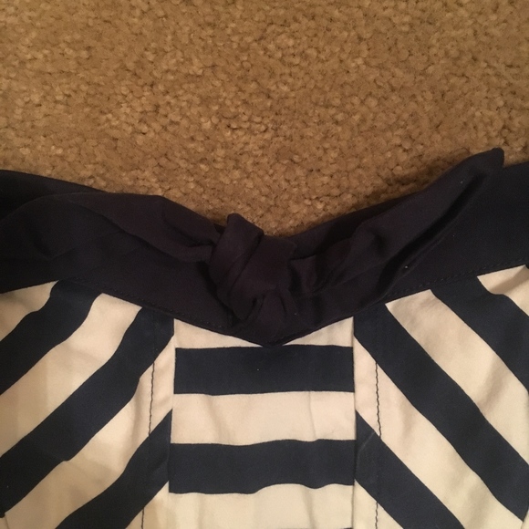 Strapless Navy and White striped Top - Picture 2 of 3