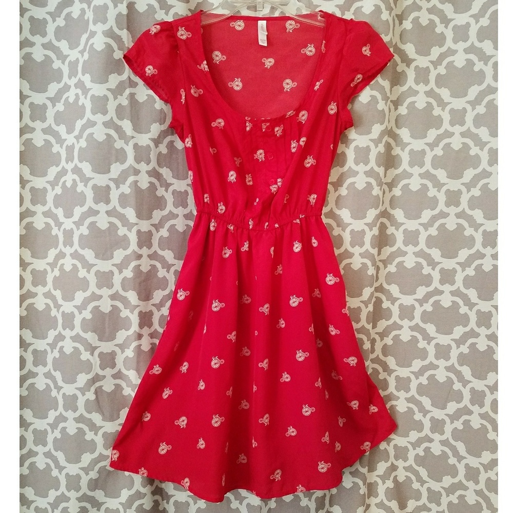 Xhilaration Red Bicycle Dress