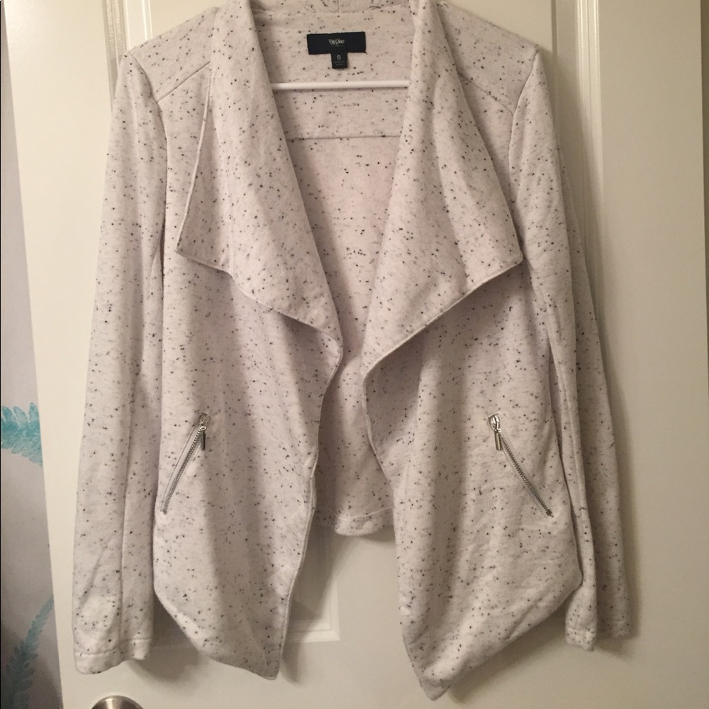 Light gray sweater cardigan