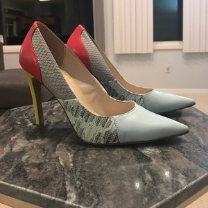 Color block heels