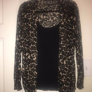 Long Cheetah Print Cardigan