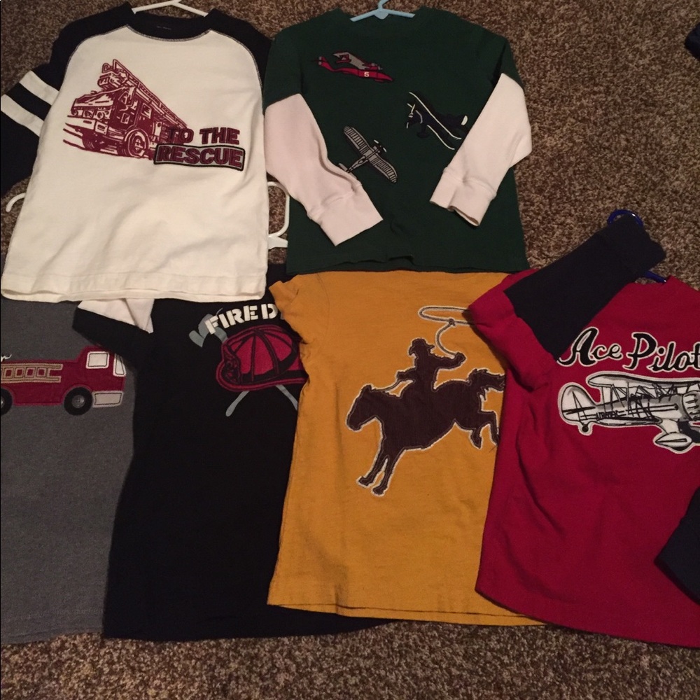 6 Long sleeve boy shirts