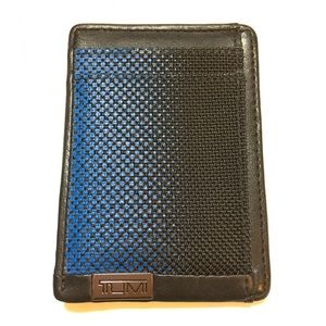 TUMI blue dot ombré money clip card case