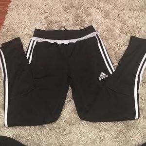 Adidas track pants kids size m fits like adult xs