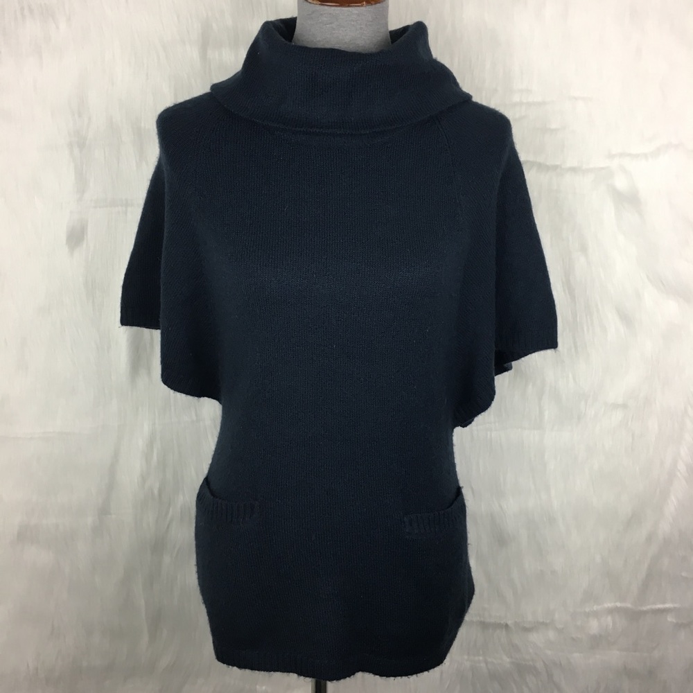 ✨Kenar Navy Blue Turtleneck Batwing Sweater