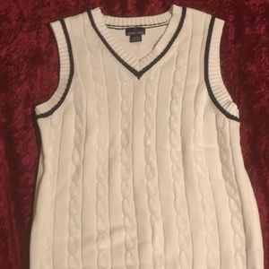 Class club white and black sweater vest