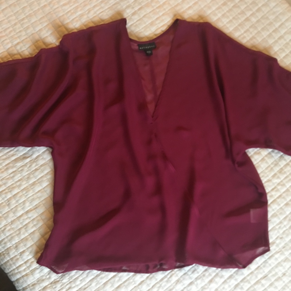 Wine colored blouse