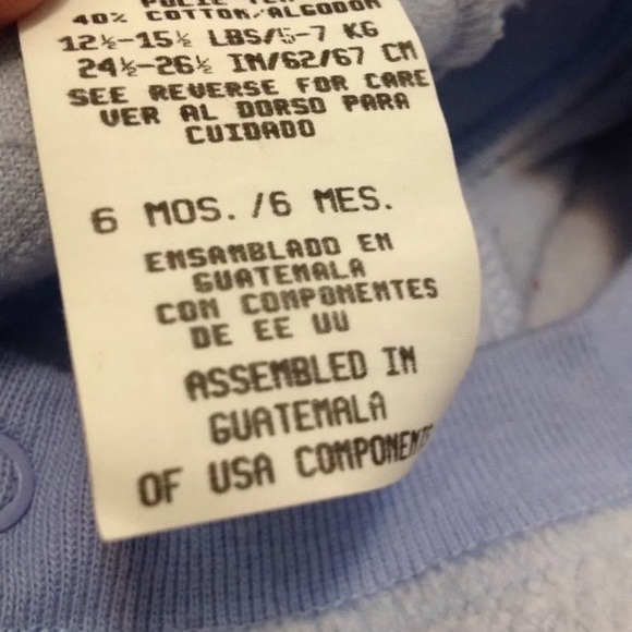 Little Me Baby Blue Onesie  6 Months - Picture 3 of 4