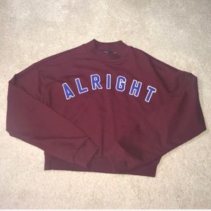 Forever 21 burgundy crew neck.