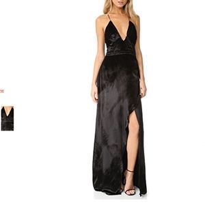 The Jetset Diaries Saskia black velvet gown BNWT