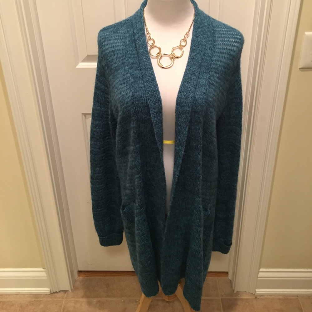 Beautiful Long Blue Cardigan