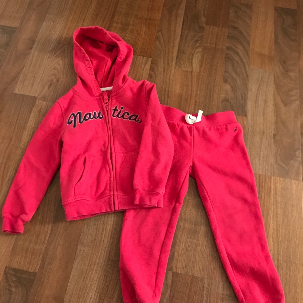 Toddler girl Nautica sweat suit