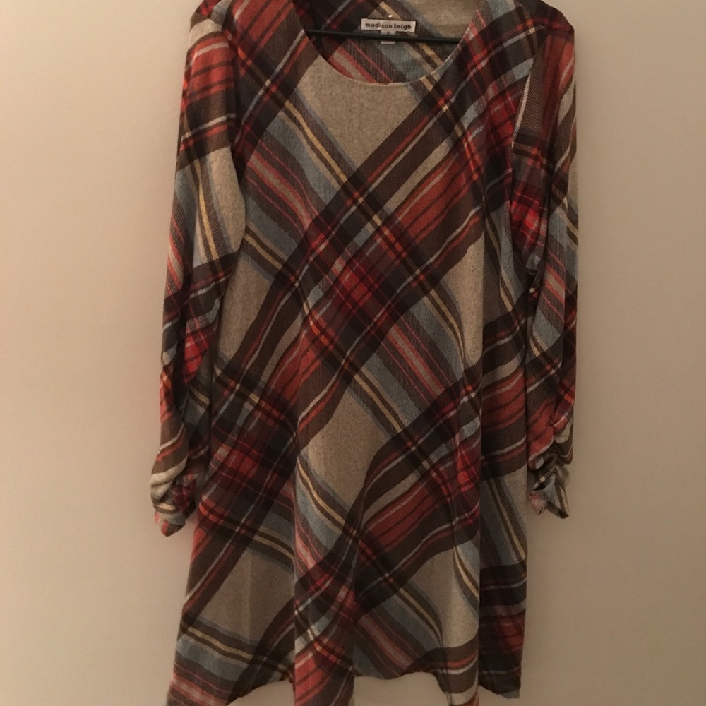 Plaid Sweater Dress
