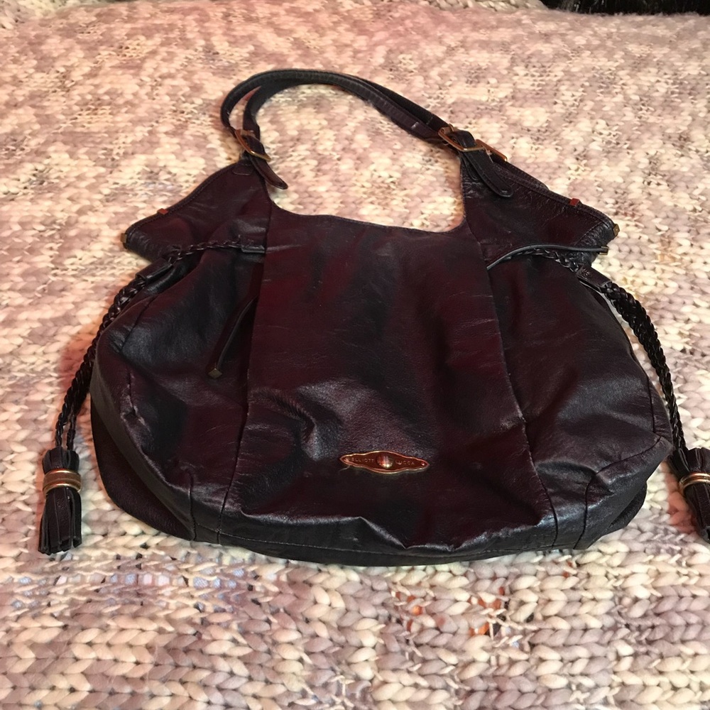 Black leather Elliott Lucca shoulderbag