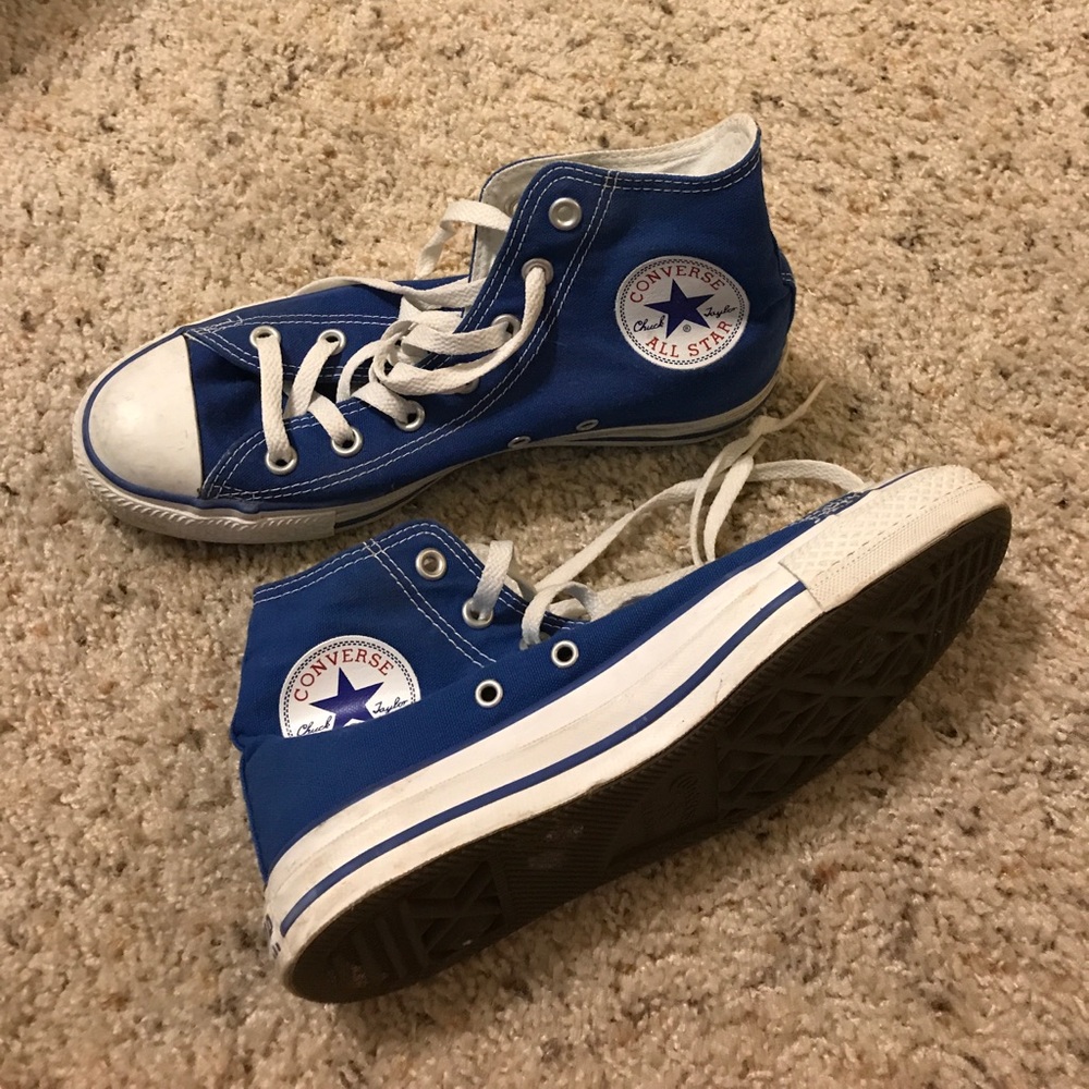 Blue High top Converse