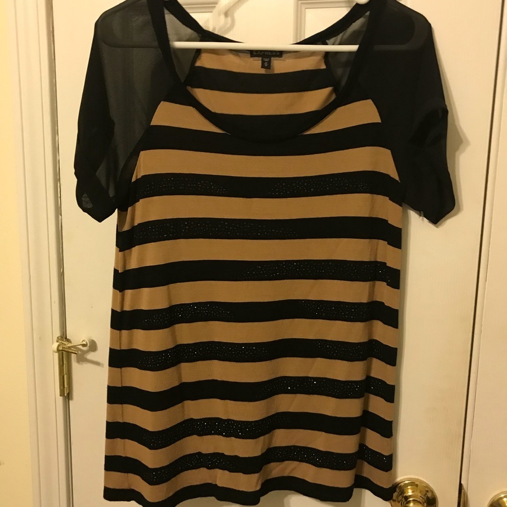 Express Black & Tan Top