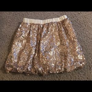 Gold Sequence skirt.
