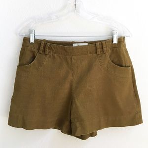 Anthropologie Olive side zip shorts