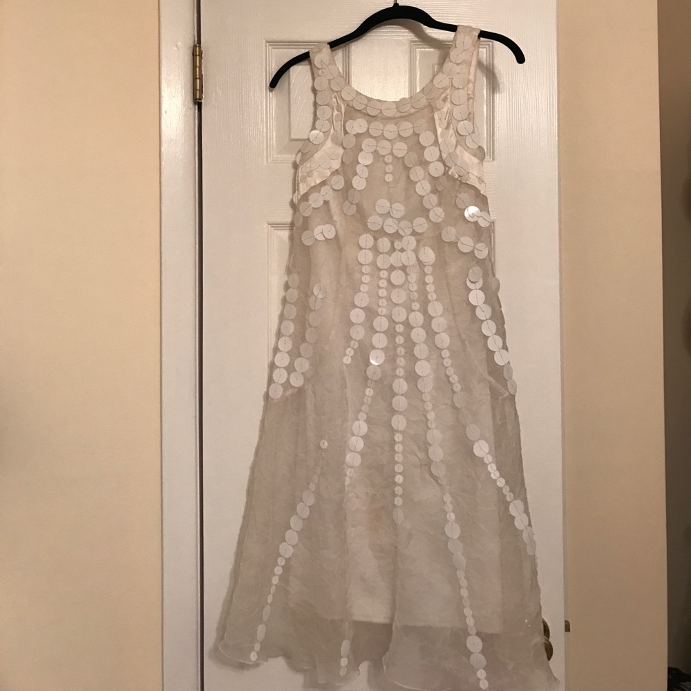 White Sequins Dress
