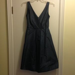 SALE! J. Crew navy silk bridesmaids dress
