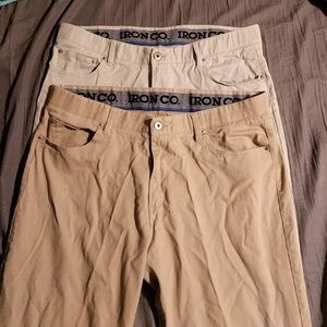 Iron Co. Mens Khakis 2 for $12