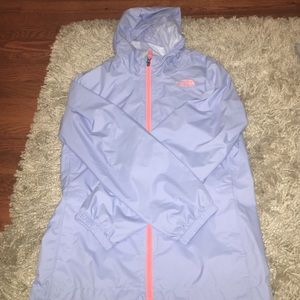 North face lilac and orange windbreaker/raincoat