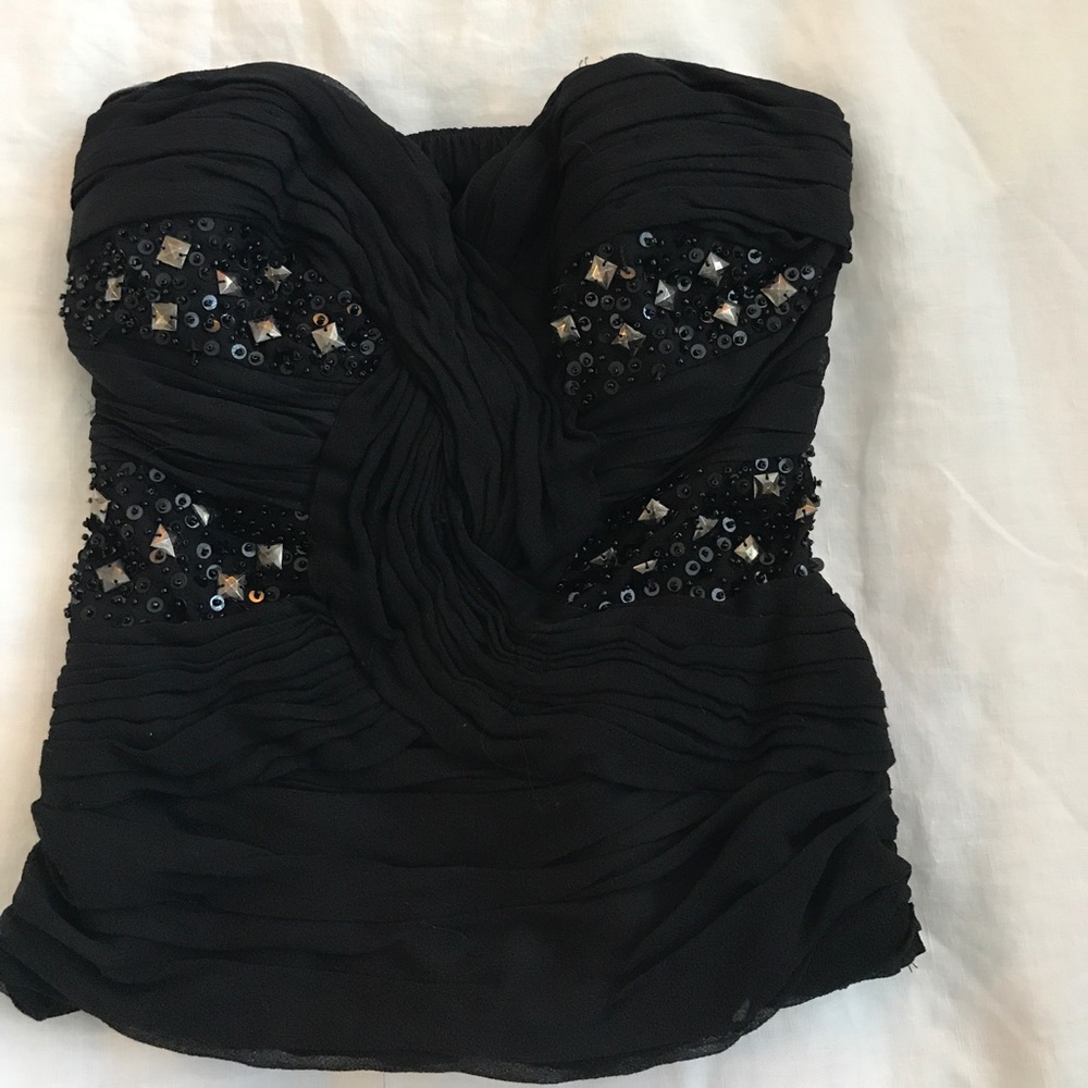 Beaded strapless Bebe top
