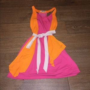 Tibi Colorblocked Racerback Dress