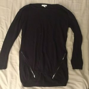 Navy blue new york and company long sweater