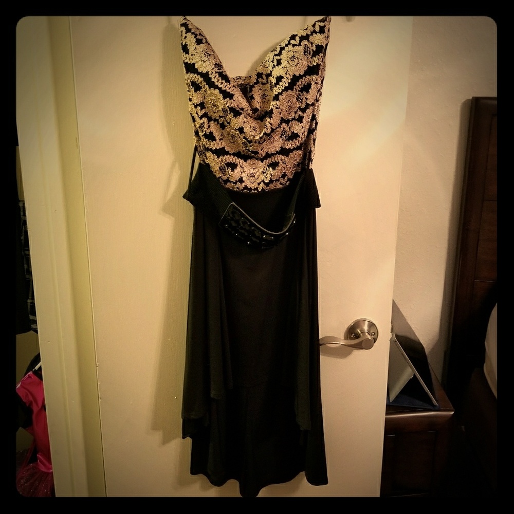 Strapless High Low Dress