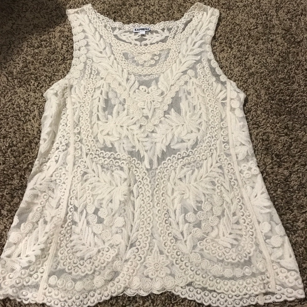 White Lace Tank