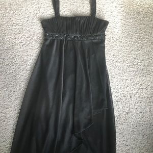 Black dressy dress.