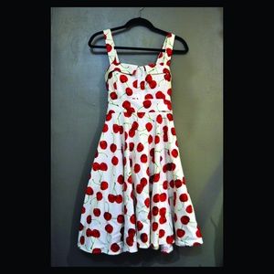 1950s Cherry Rockabilly / Pinup Dress
