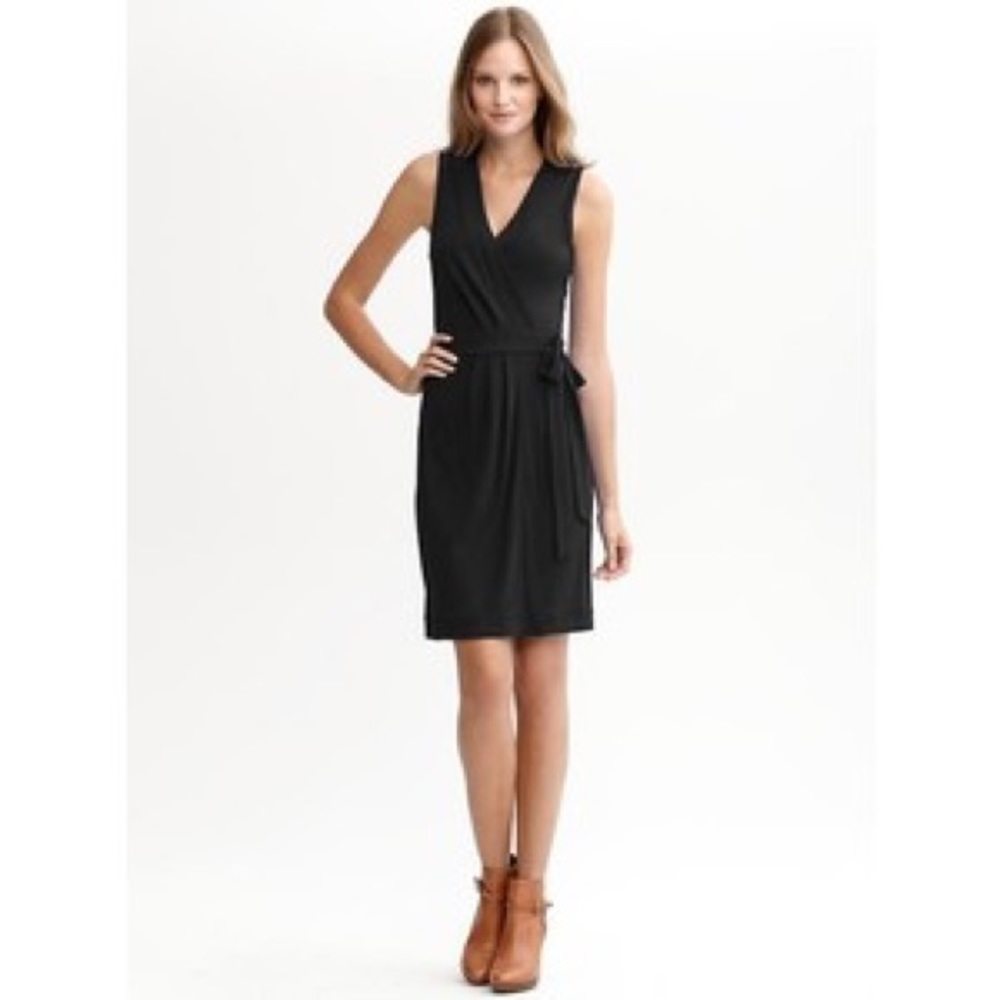 Banana Republic Black Wrap Dress