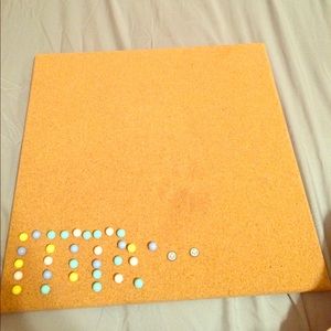 Bulletin board with the nails